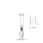 Preview: Akoya Glass 4 mm Bong Tower  "THC formula" 28 cm