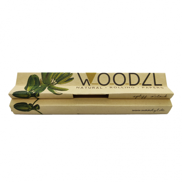 Woodzl Natural Rolling Paper mit Tips & Drehunterlage