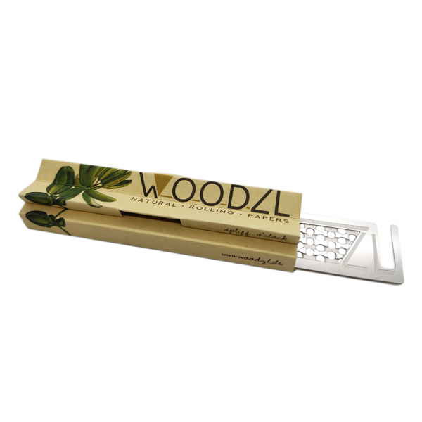 Woodzl Natural Rolling Paper mit Tips & Drehunterlage