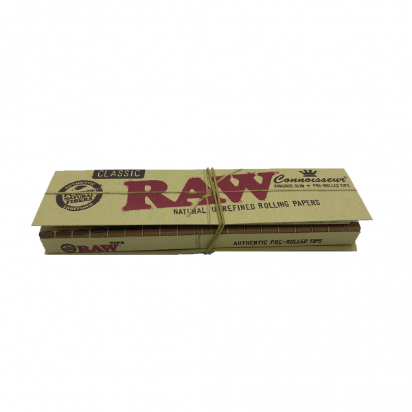 RAW Connoisseur Classic King Size Slim + 24 Prerolled Tips bei Plantiful