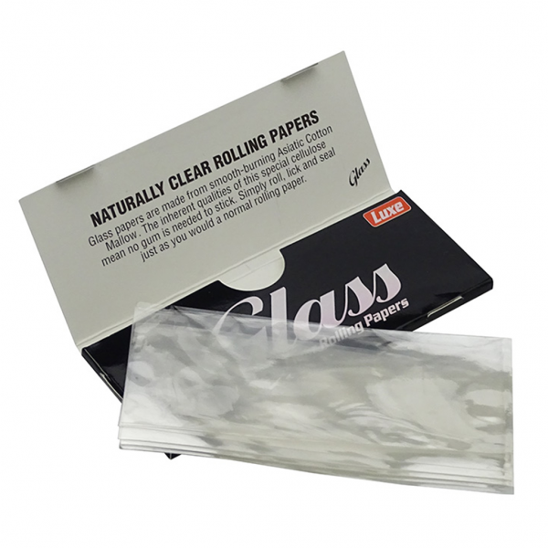 Luxe Glass Clear Rolling Papers King Size  bei Plantiful