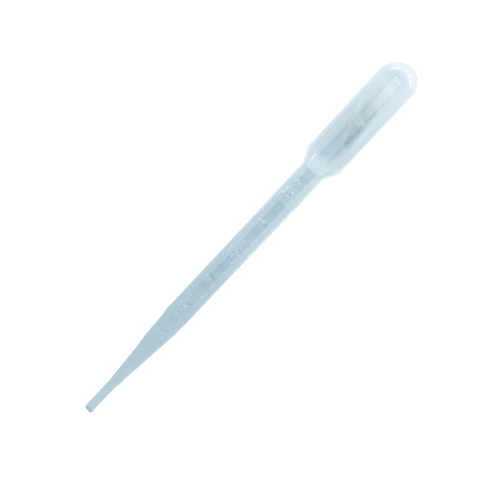 Produktbild von 50 Stück 3ml Kunststoffpipetten – LDPE Tropfer, 14,5 Cm, Graduiert (1/4 Ml), Für ätherische Öle, Kosmetik & Flüssigkeiten