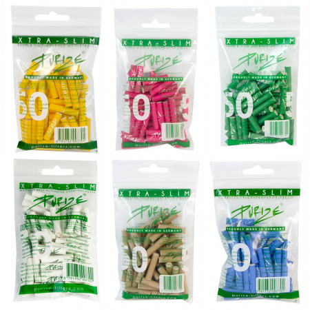 Purize Xtra Slim Aktivkohlefilter 50er, versch. Farben