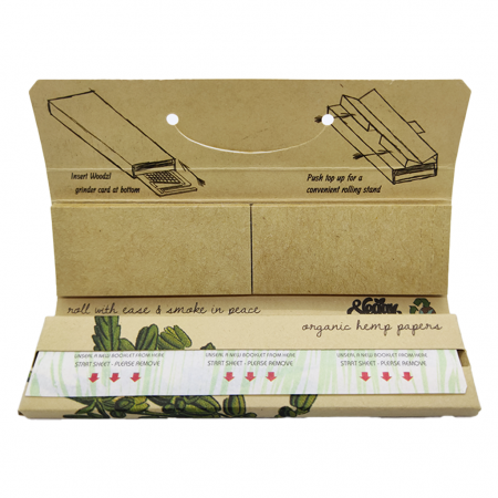 Woodzl Natural Rolling Paper mit Tips & Drehunterlage