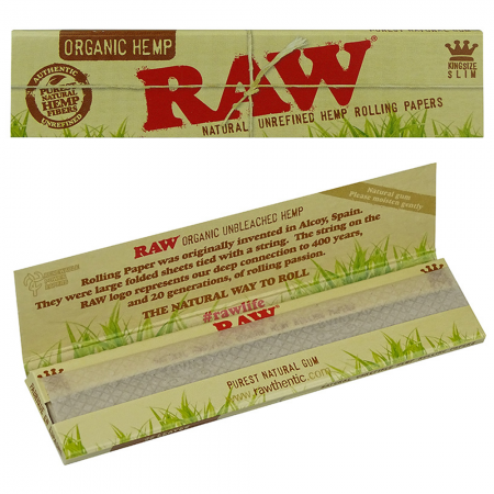 RAW Organic Hemp King Size Slim Papers bei Plantiful