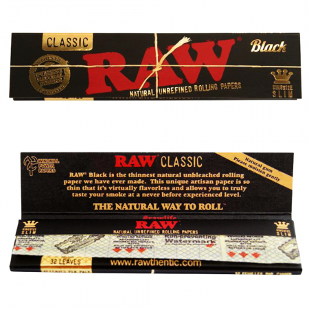 RAW Classic Black King Size Slim Papers bei Plantiful