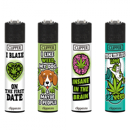 Clipper Large "Weed Slogan 4" bei Plantiful